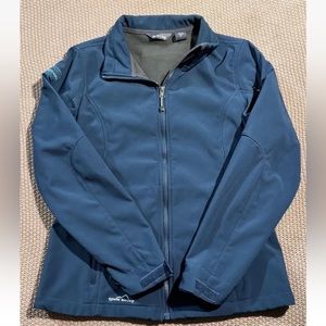 Eddie Bauer Women's Soft Shell Blue Jacket Coldwell Banker Embroidered Sz‎ M